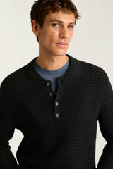 Cotton Cashmere Henley Sweater / Bonobos For Sale