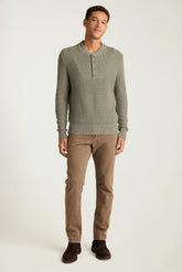Cotton Cashmere Henley Sweater / Bonobos For Sale