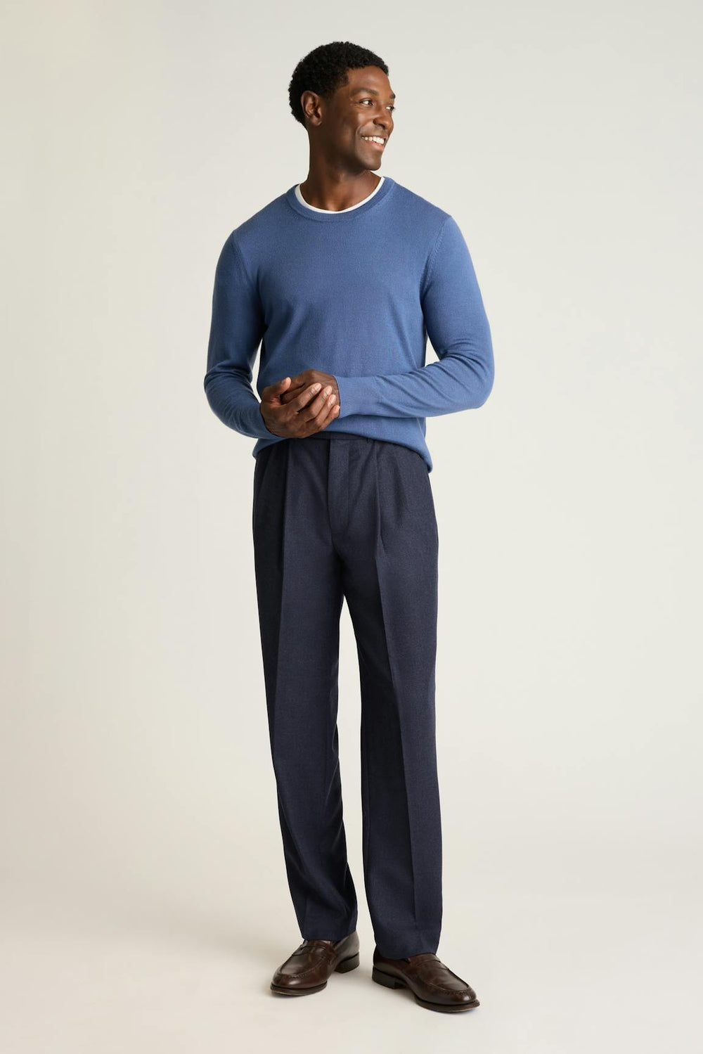 Italian Pleated Wool Trouser / Bonobos On Sale
