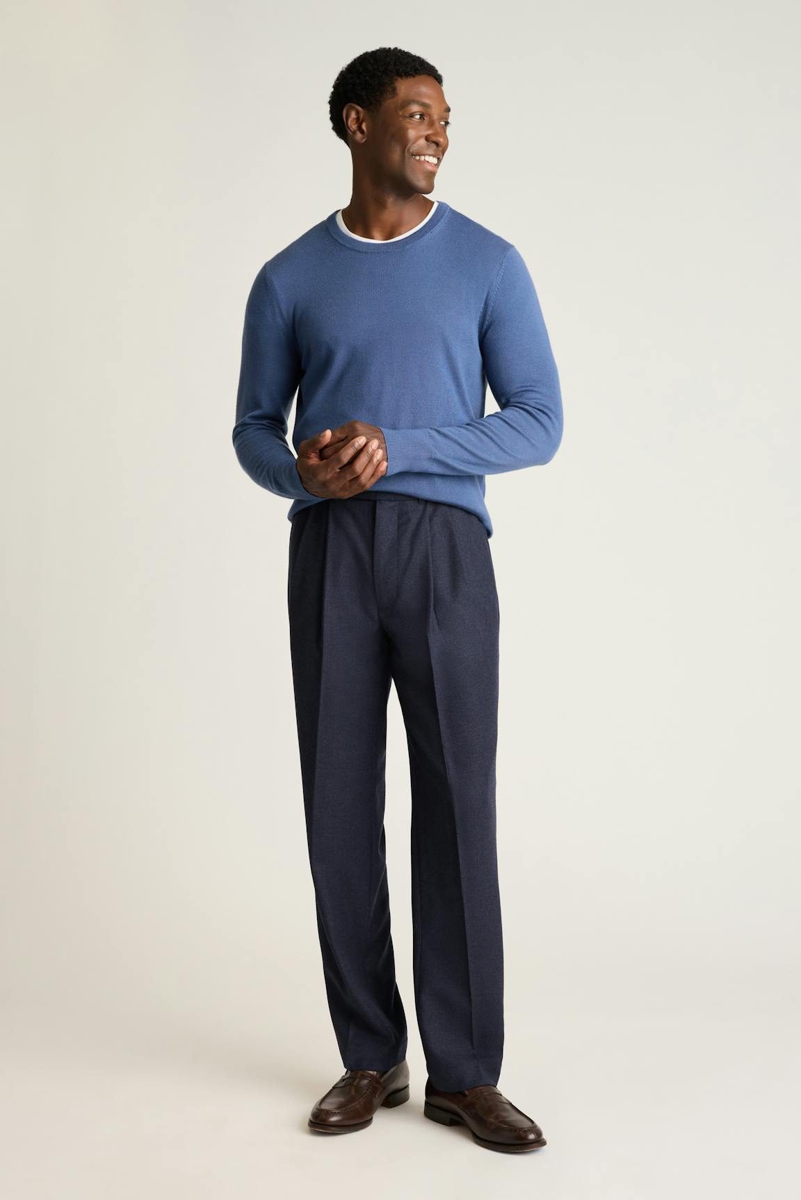 Italian Pleated Wool Trouser / Bonobos On Sale