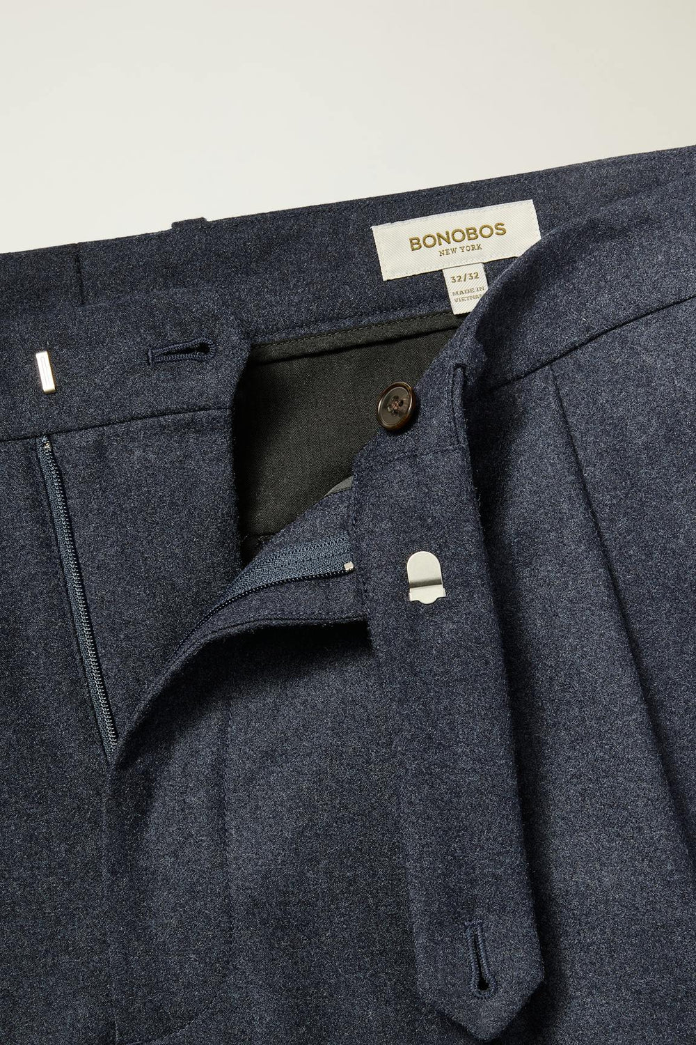 Italian Pleated Wool Trouser / Bonobos On Sale