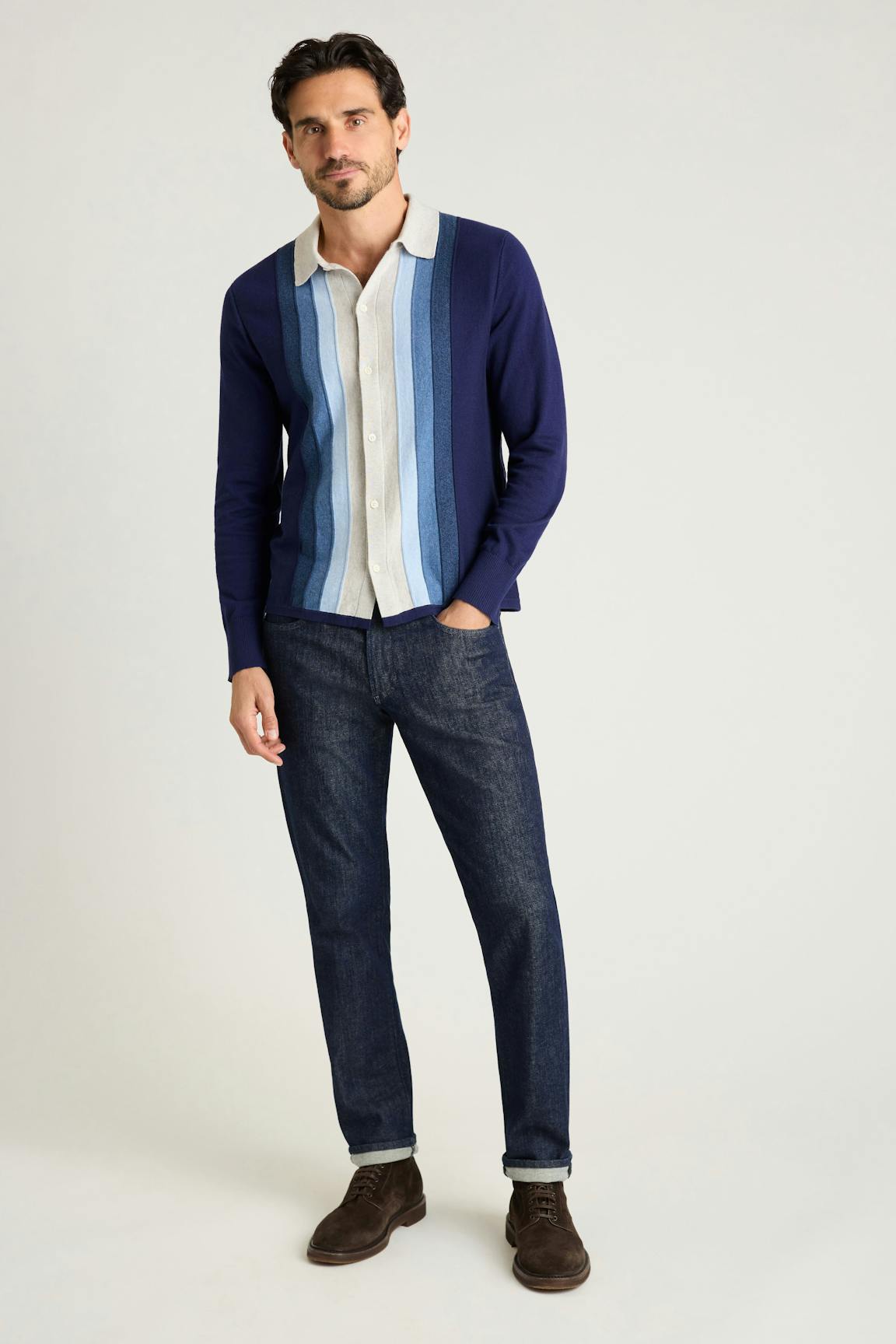 Hudson Long Sleeve Sweater Polo / Bonobos Outlet
