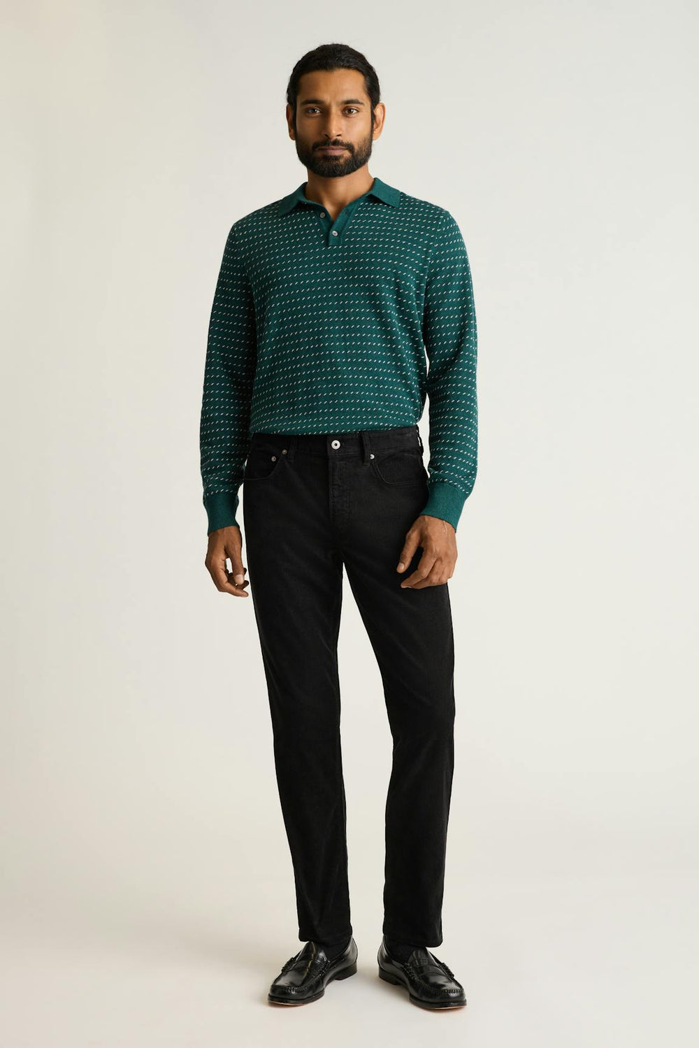 Hudson Long Sleeve Sweater Polo / Bonobos Outlet