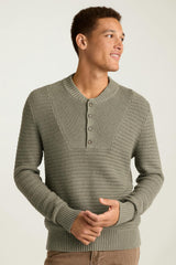 Cotton Cashmere Henley Sweater / Bonobos For Sale