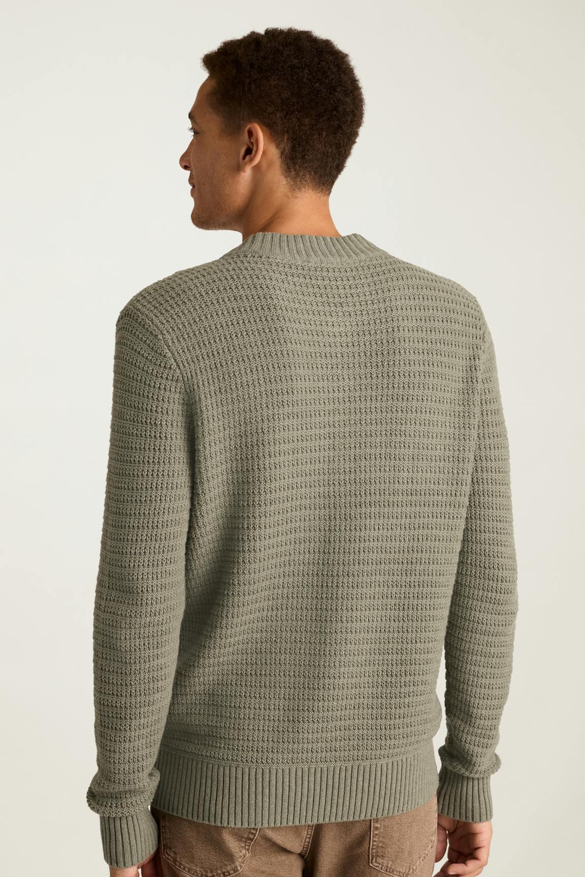 Cotton Cashmere Henley Sweater / Bonobos For Sale