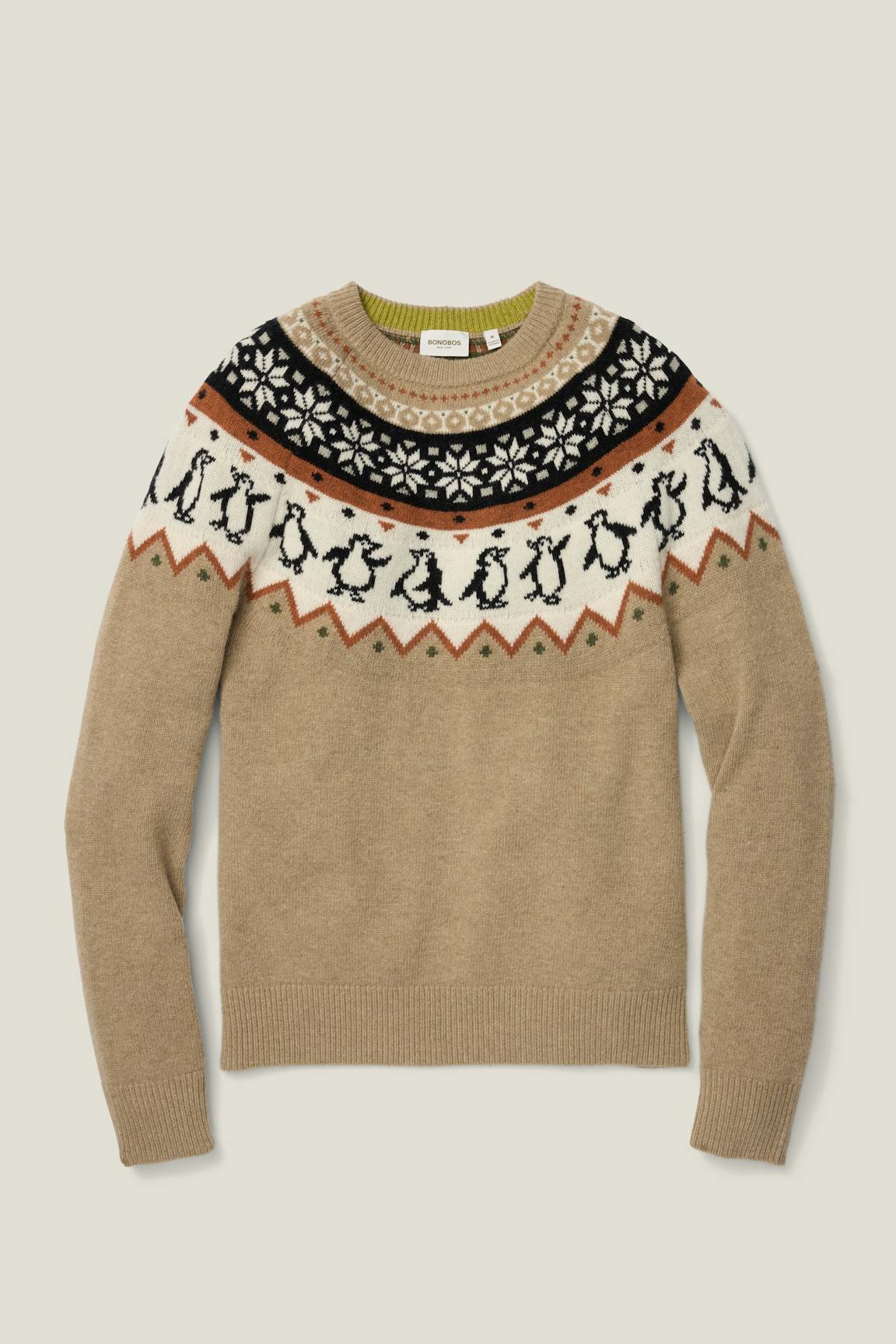 Disco Penguin Fair Isle Sweater / Bonobos Online
