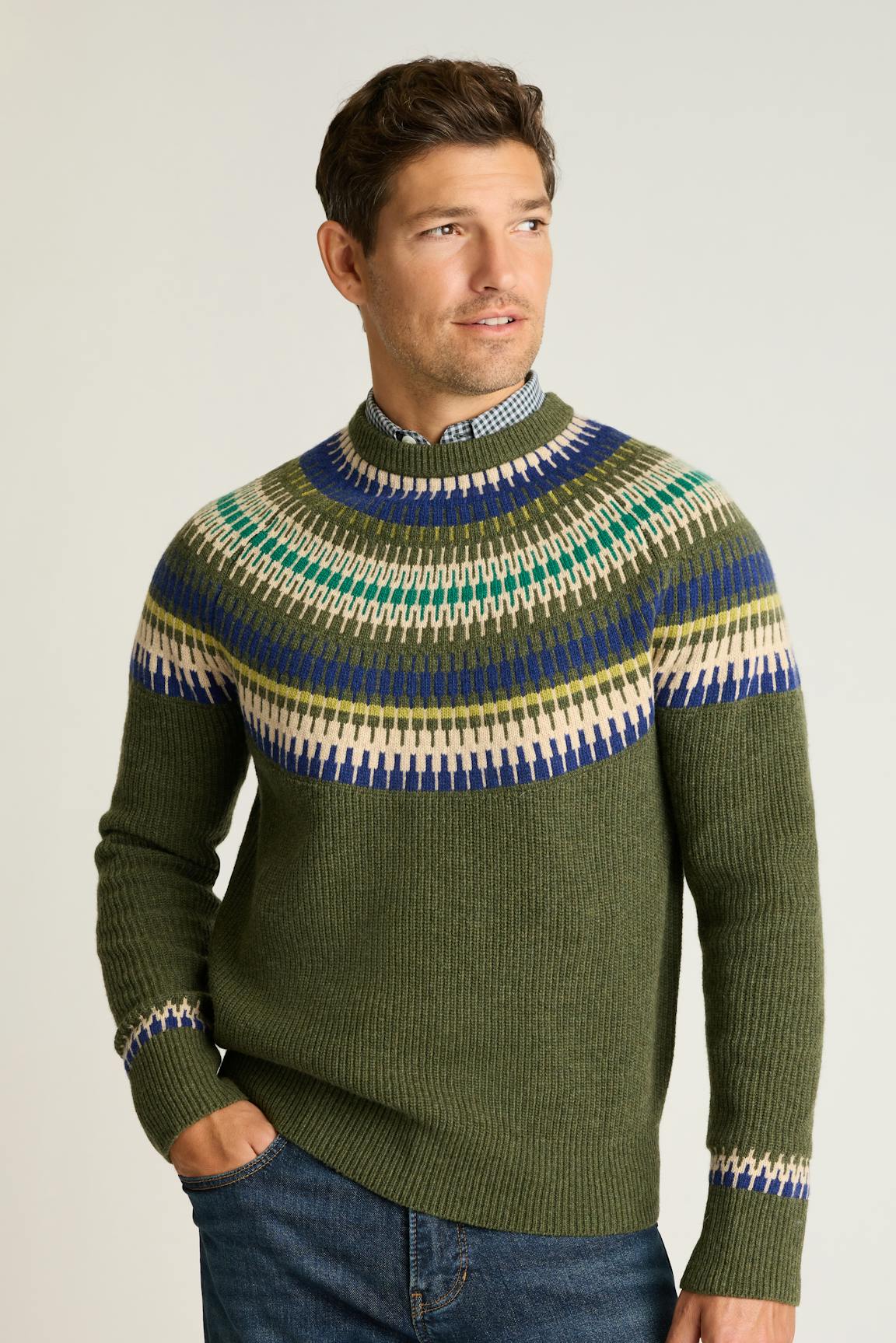 Jazzy Fair Isle Sweater / Bonobos On Sale