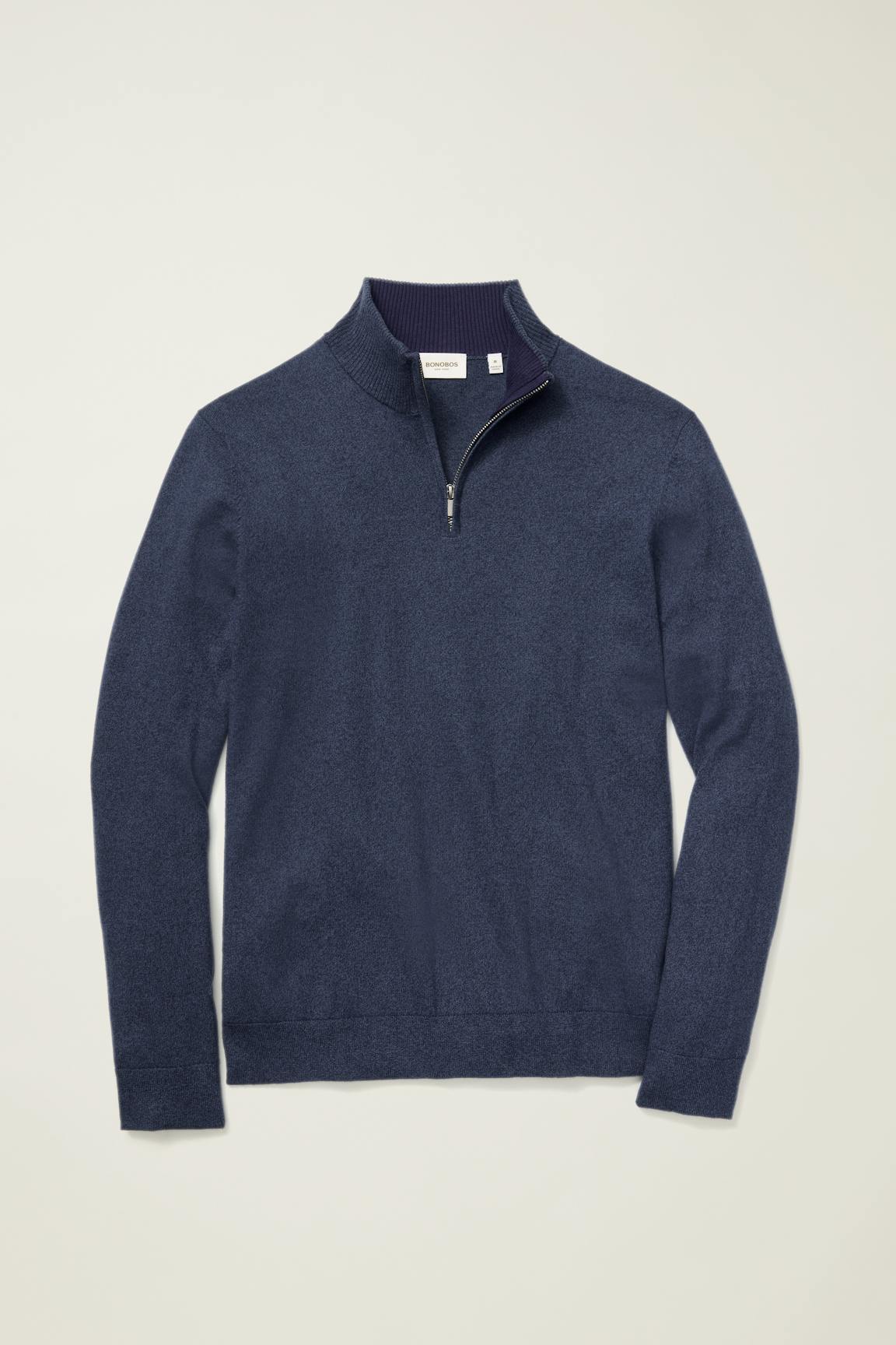 Washable Cotton Cashmere Quarter Zip / Bonobos On Sale