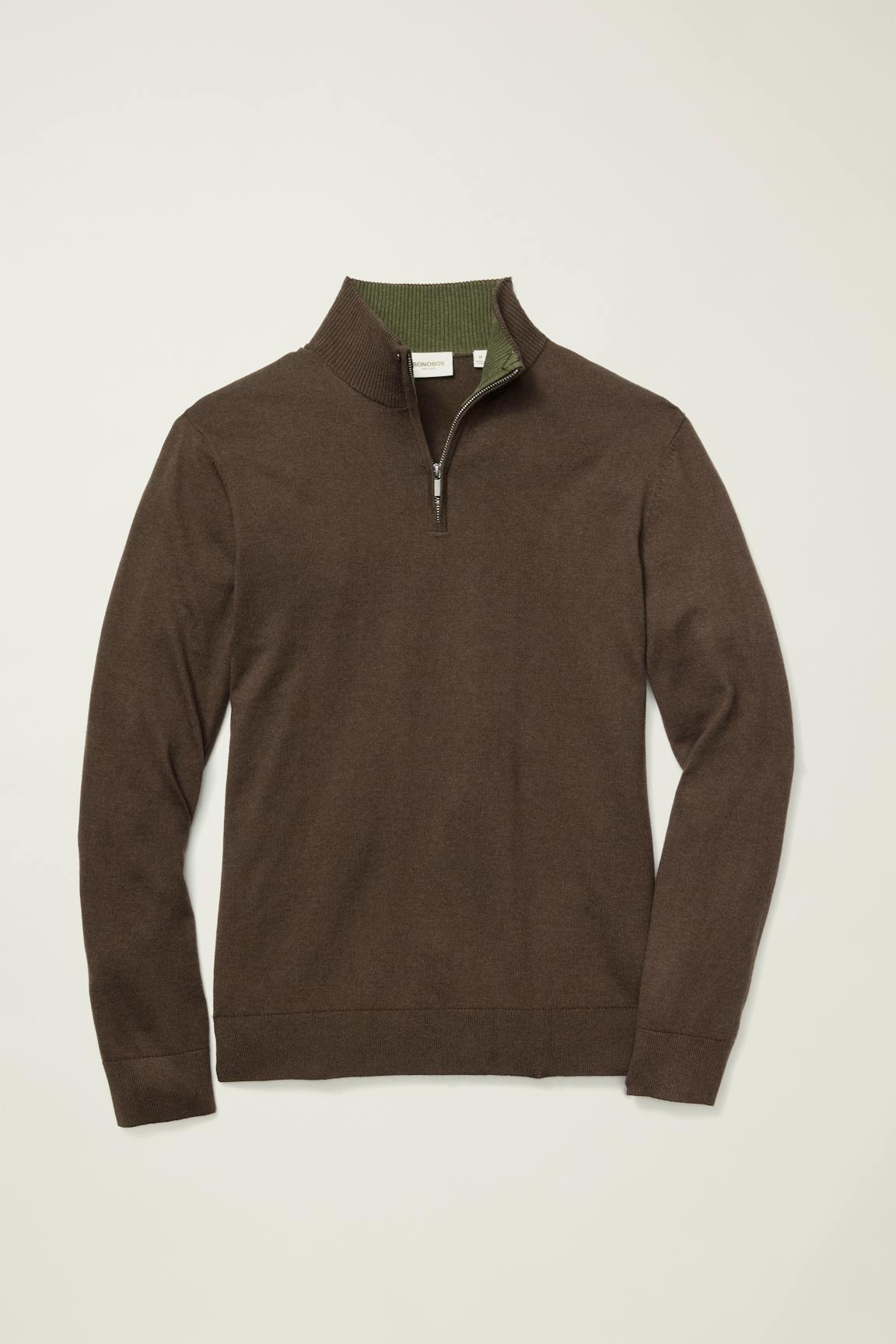 Washable Cotton Cashmere Quarter Zip / Bonobos Online