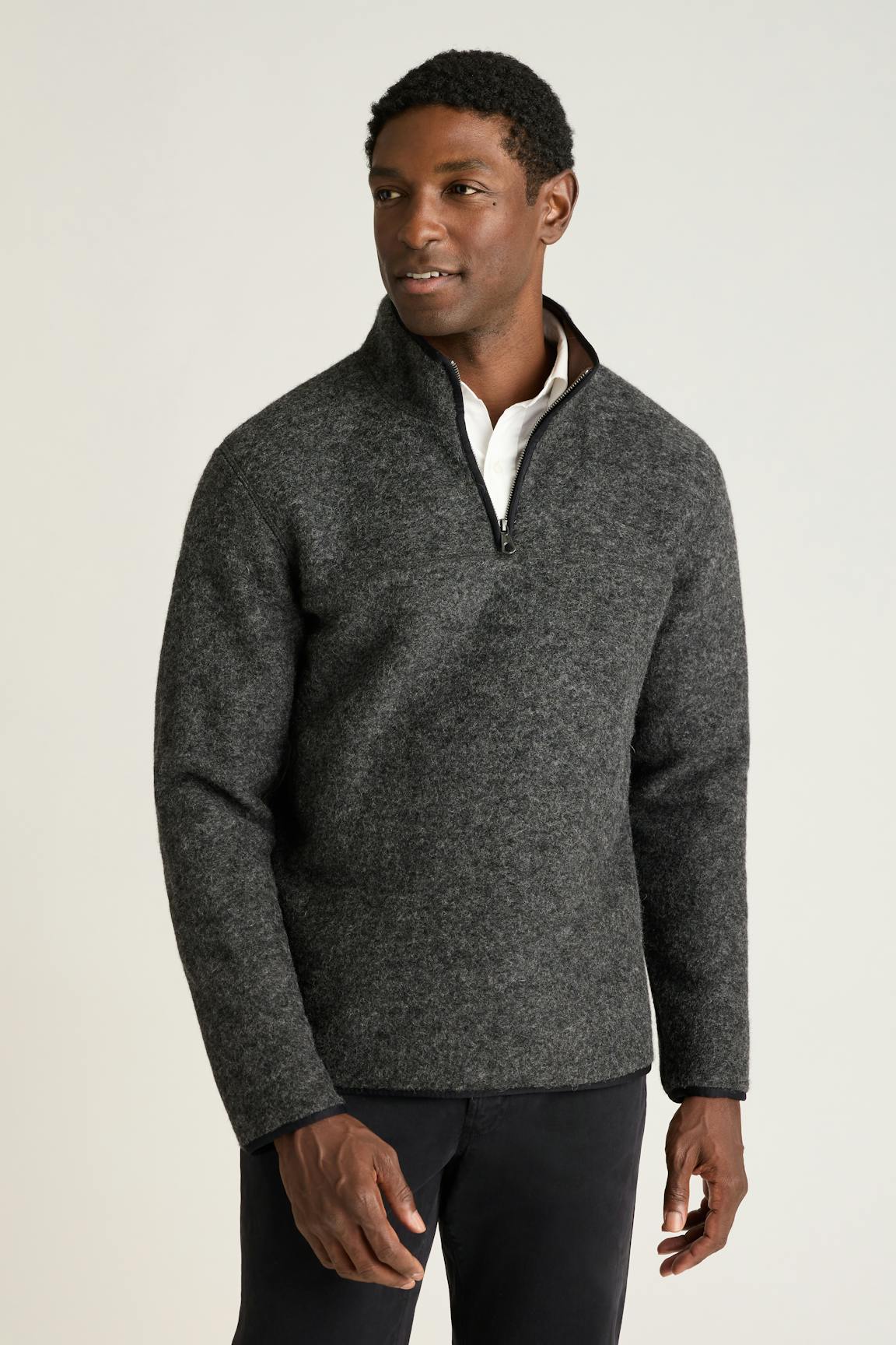 Italian Wool Fleece Quarter Zip / Bonobos On Sale
