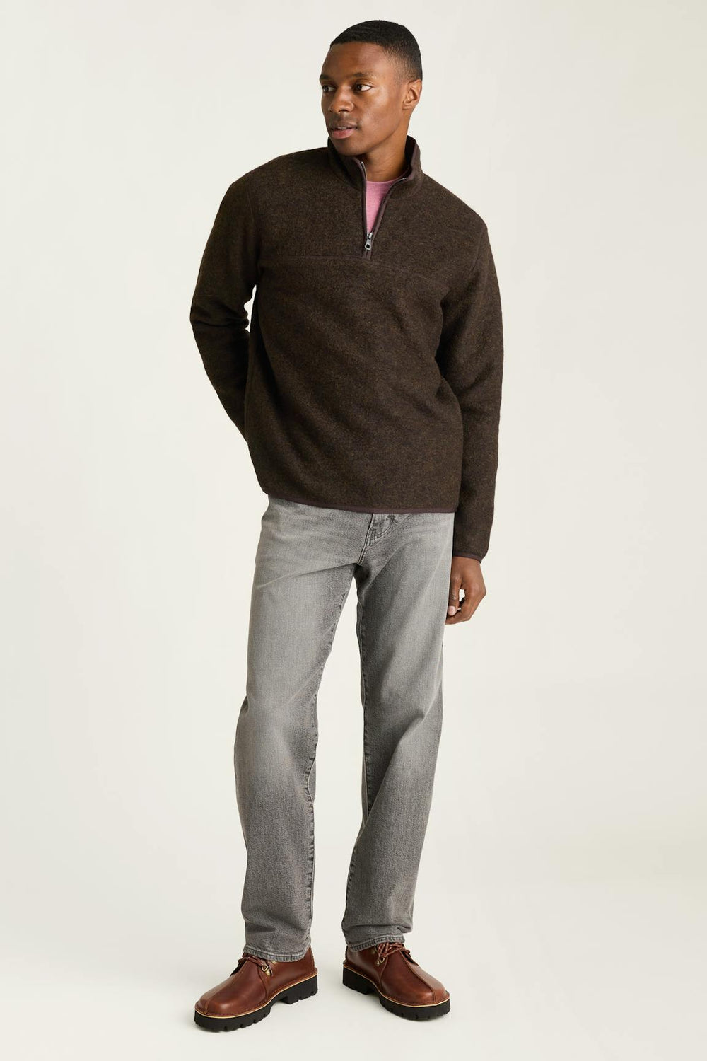 Italian Wool Fleece Quarter Zip / Bonobos For Sale