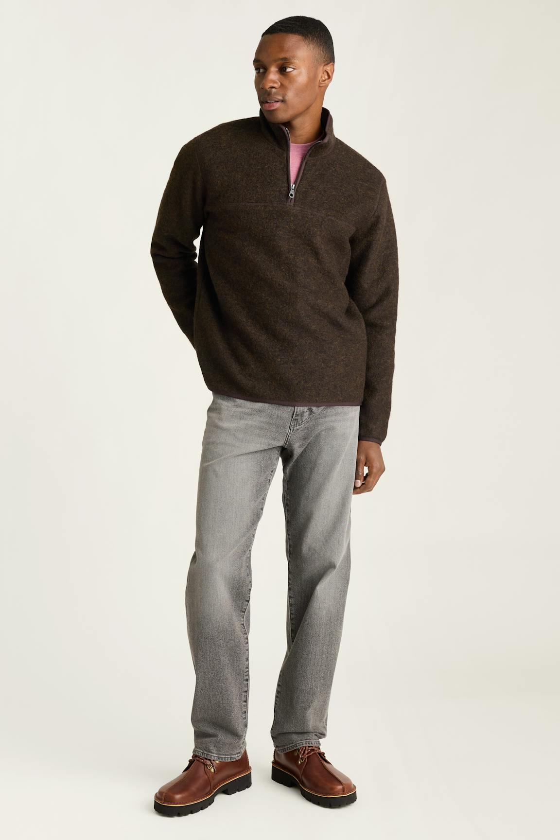 Italian Wool Fleece Quarter Zip / Bonobos For Sale