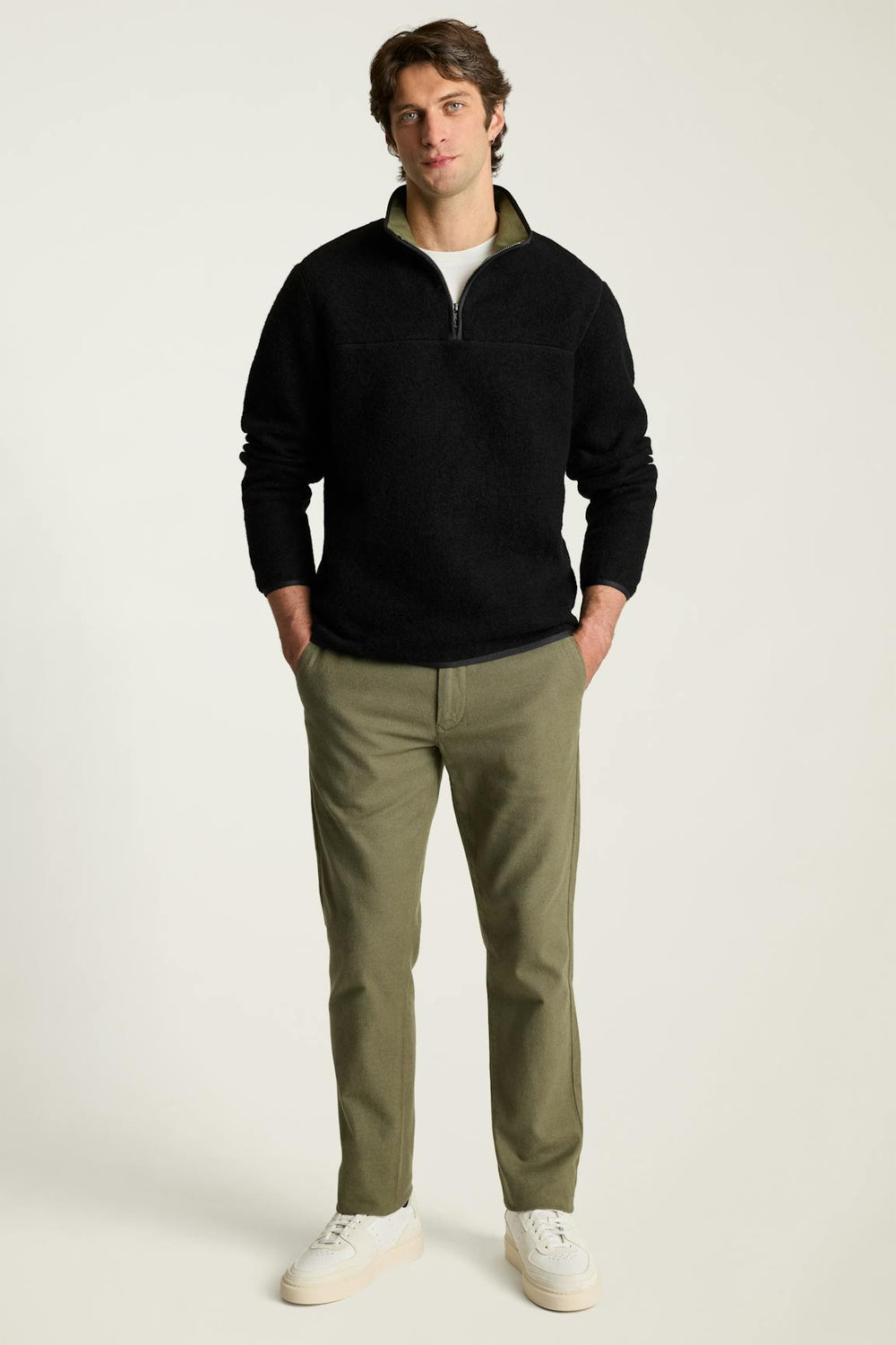 Italian Wool Fleece Quarter Zip / Bonobos Outlet
