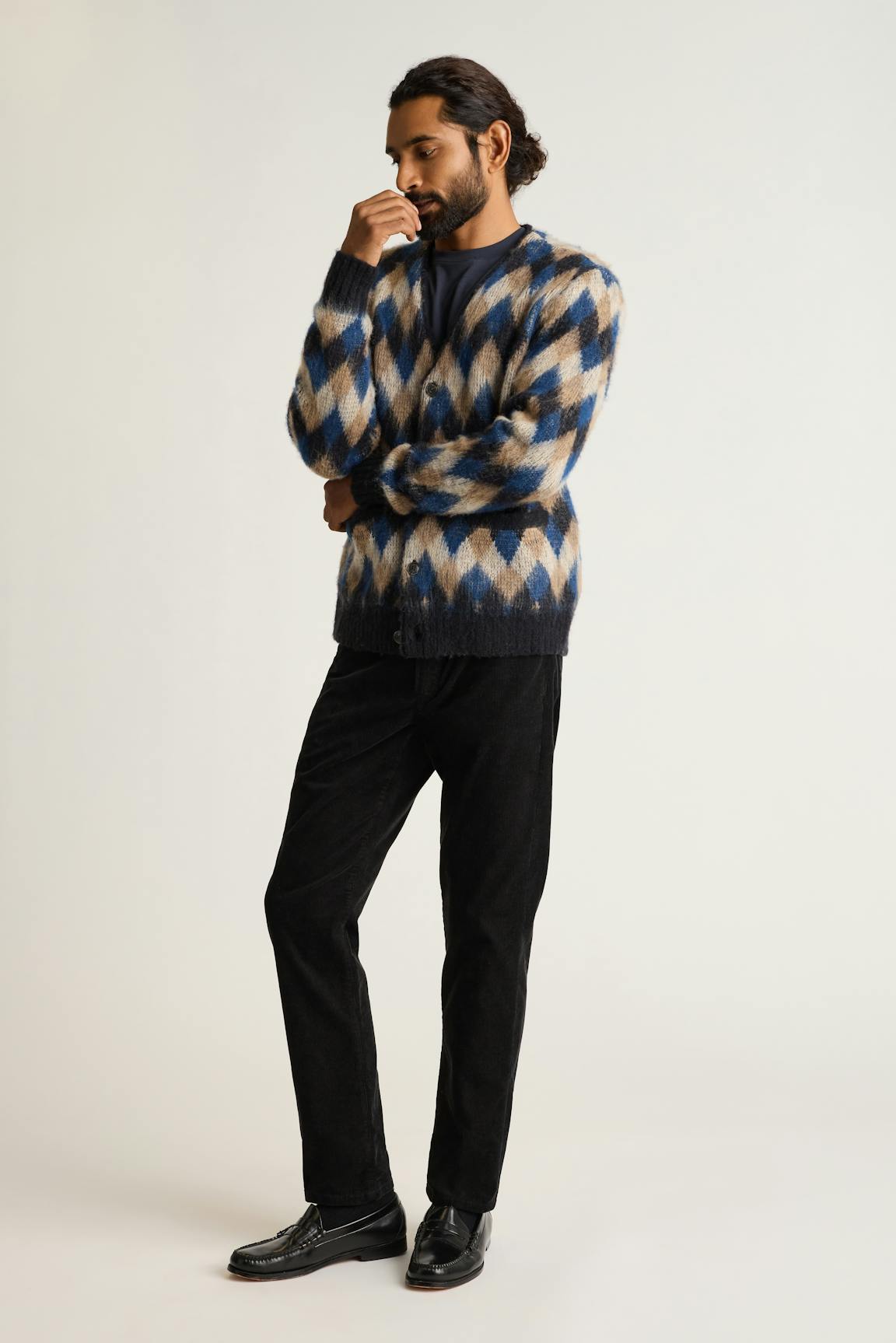 Italian Brushed Wool Cardigan / Bonobos For Sale