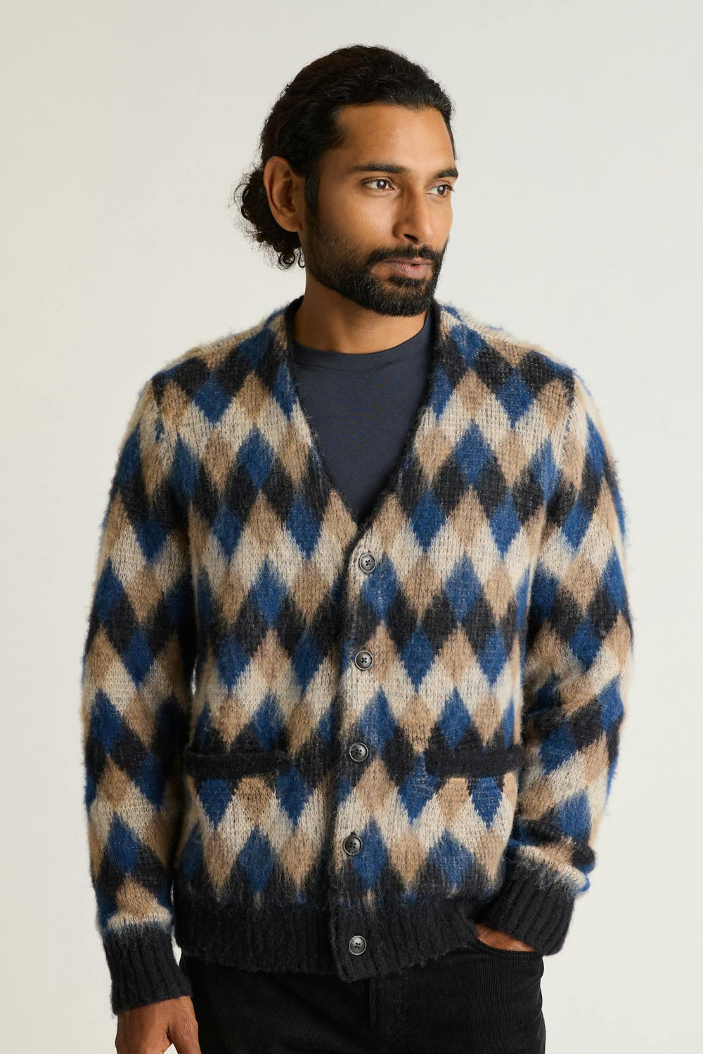 Italian Brushed Wool Cardigan / Bonobos For Sale