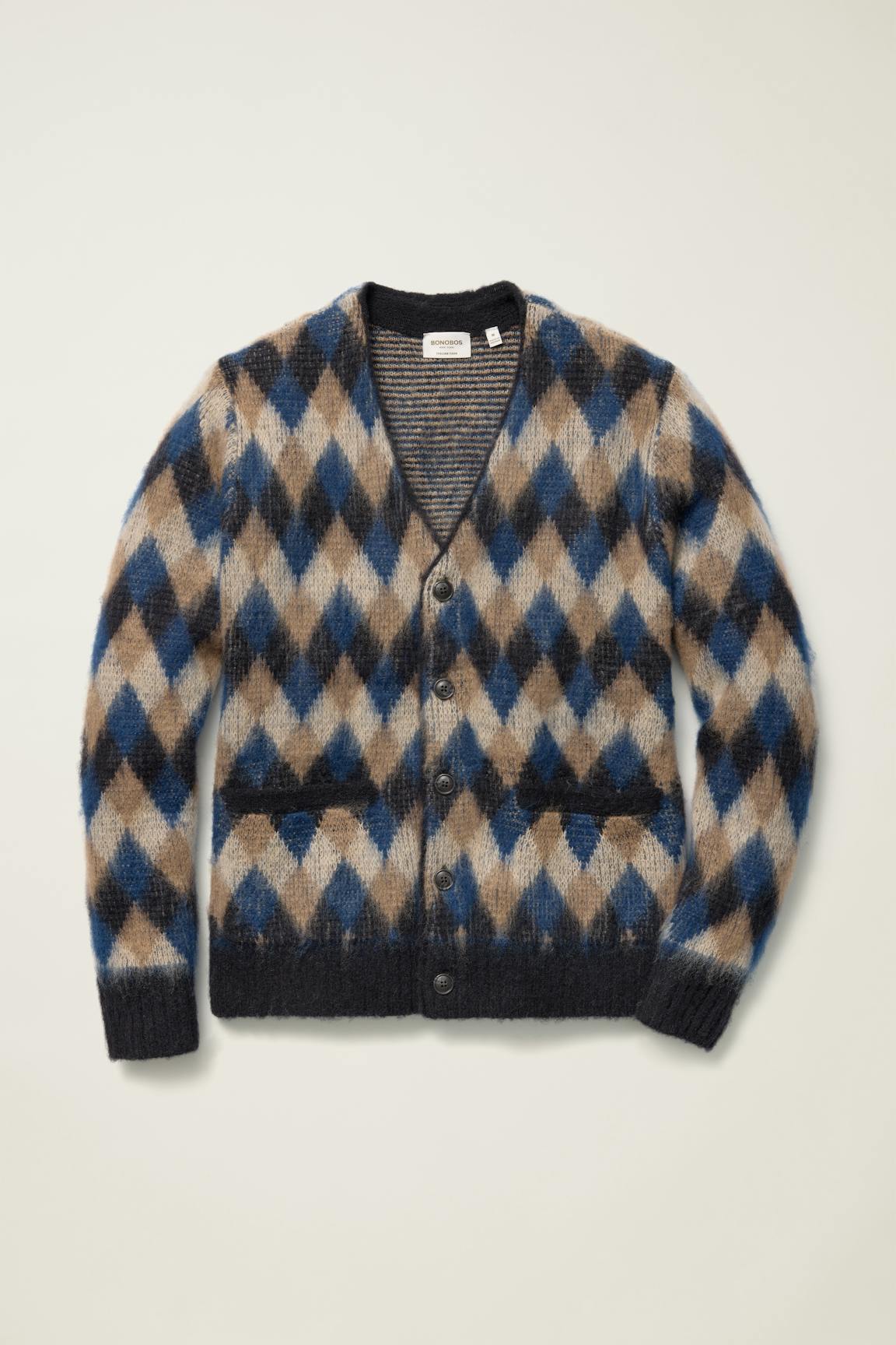 Italian Brushed Wool Cardigan / Bonobos For Sale