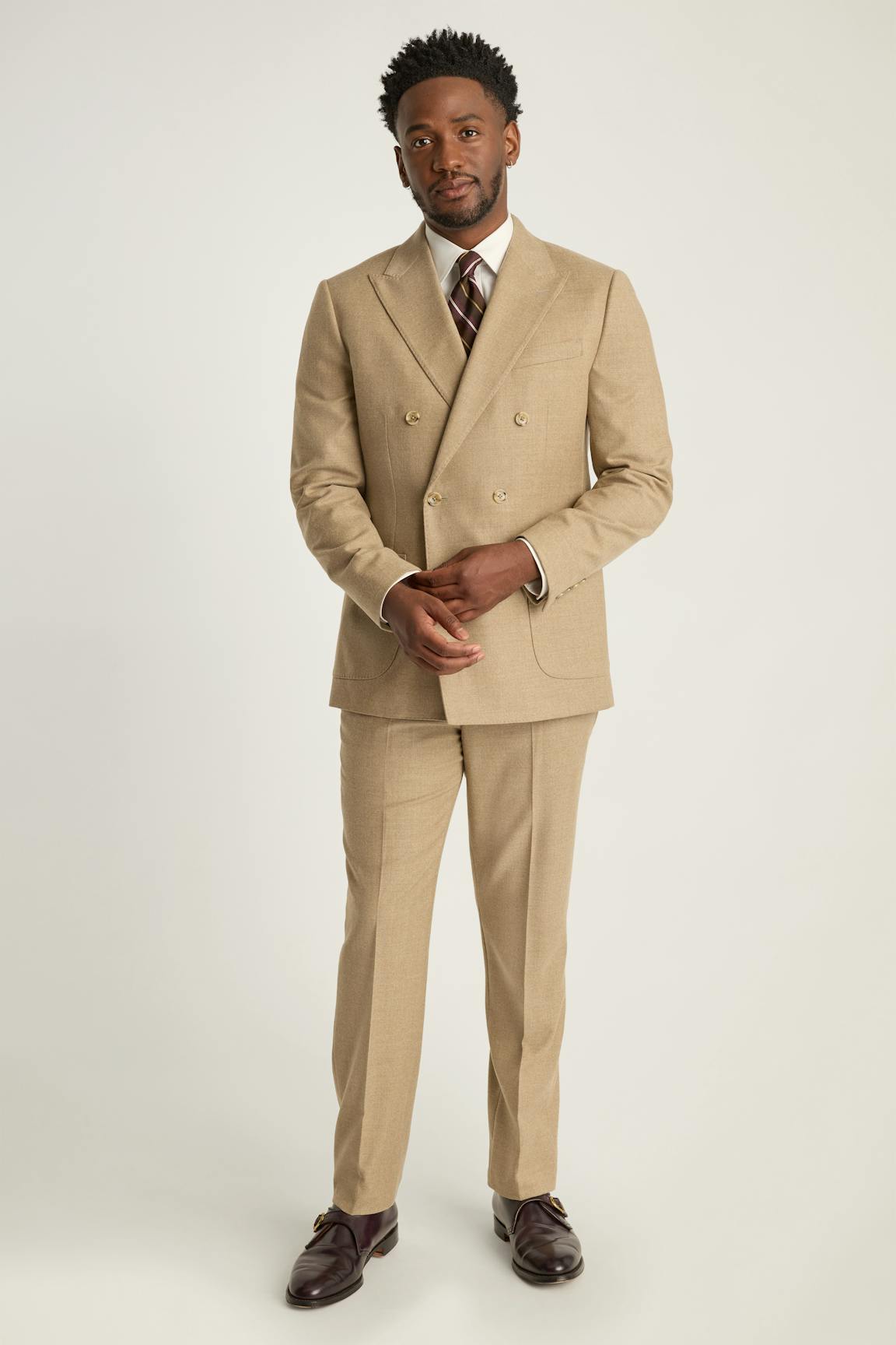 Jetsetter Italian Flannel Double Breasted Blazer / Bonobos For Sale