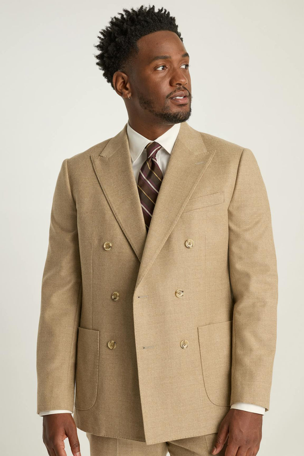 Jetsetter Italian Flannel Double Breasted Blazer / Bonobos For Sale