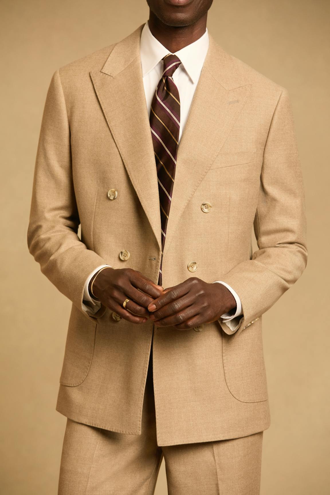 Jetsetter Italian Flannel Double Breasted Blazer / Bonobos For Sale