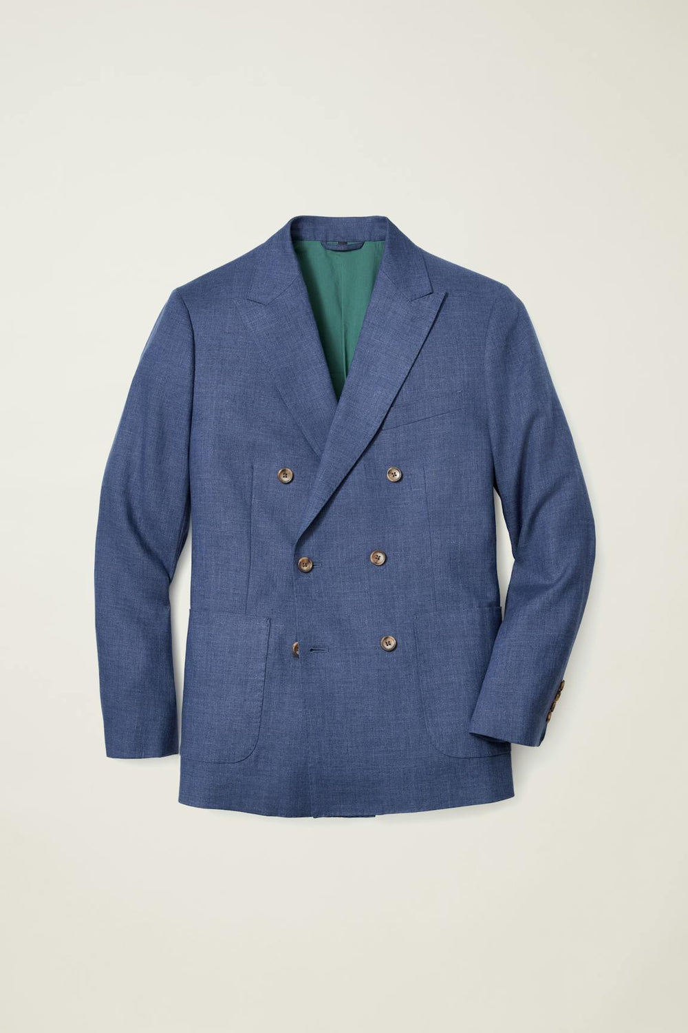 Jetsetter Italian Linen Double Breasted Blazer / Bonobos For Sale
