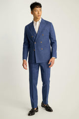 Jetsetter Italian Linen Double Breasted Blazer / Bonobos For Sale
