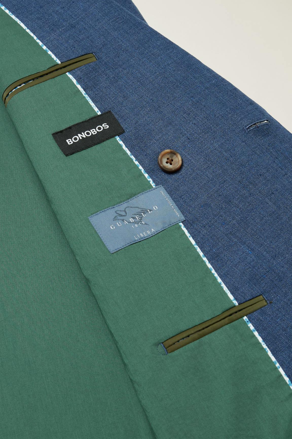 Jetsetter Italian Linen Double Breasted Blazer / Bonobos For Sale