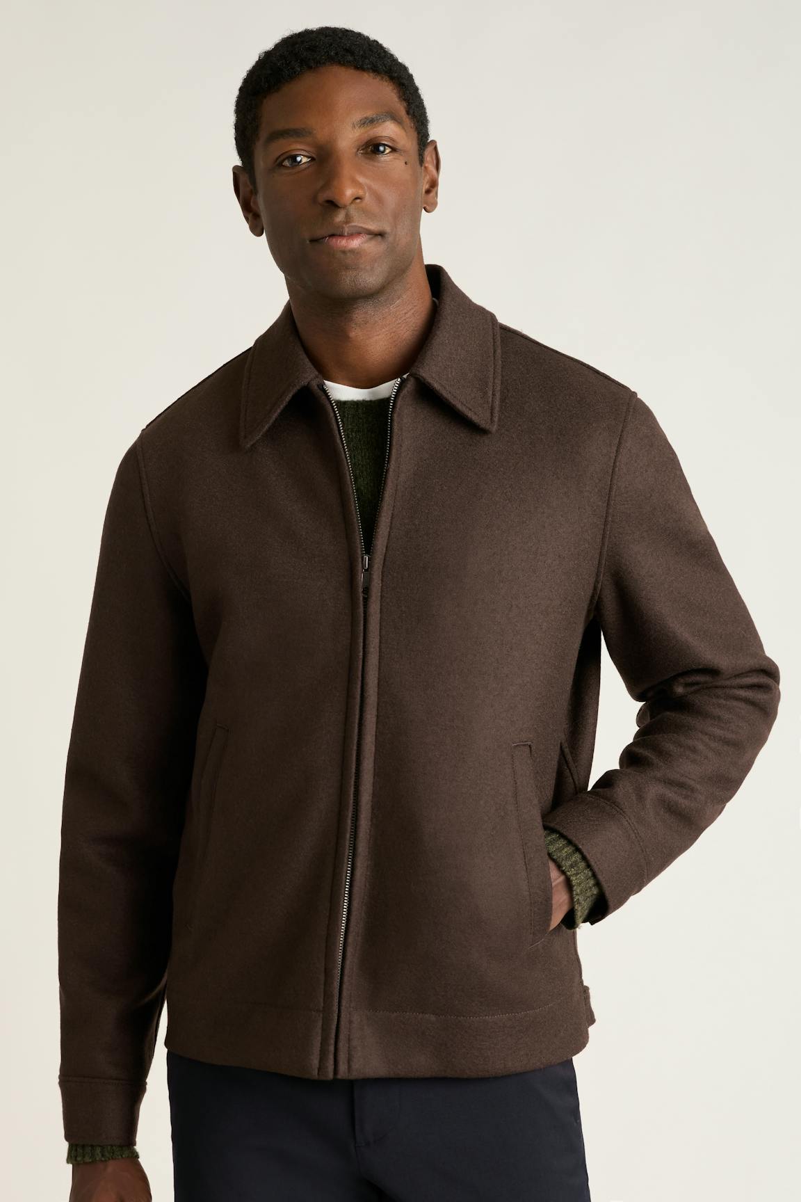 Italian Brushed Wool Deck Jacket / Bonobos For Sale
